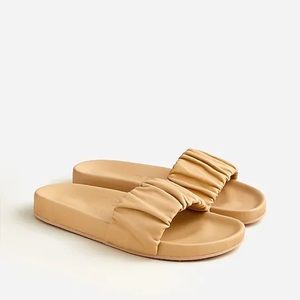 Jcrew leather slides - reformation dupes